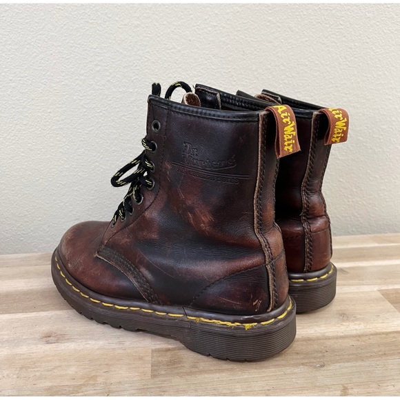 Vintage RARE Dr. Martins 1460 Dark Brown Lace up Leather Boots - Picture 3 of 9